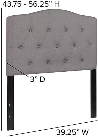 EMMA + OLIVER Twin Button Tufted Headboard