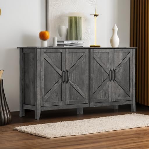 VASAGLE Buffet Cabinet, Coffee Bar, Adjustable Shelf