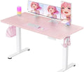 ErGear Height Adjustable Electric Standing Desk, 55 x 28 Inches Sit Stand up Desk, Memory Computer Home Office Desk, Pink
