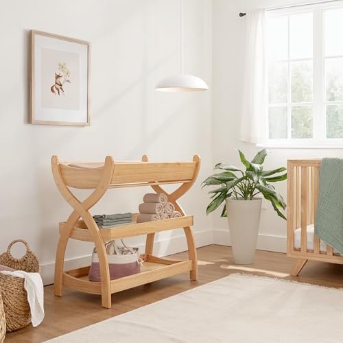 Comfy Cubs Baby Changing Table - Baby Change Table, Natural Wood