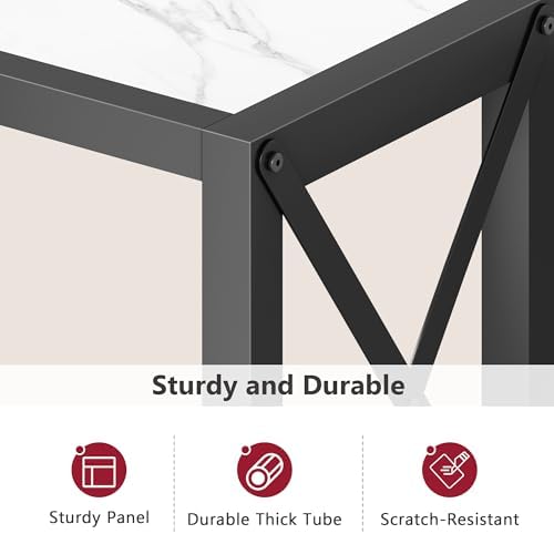Tajsoon Console Table 41.8", 2 Tier Entryway Table with Storage Shelves