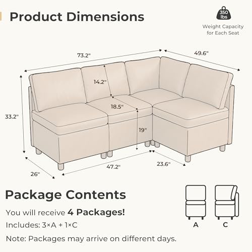 SITJOY Breakfast Nook Bench with Storage, Brown, 4 Seat (1 Corner)