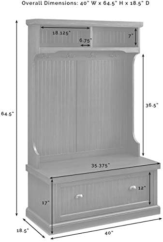 Crosley Furniture Seaside Hall Tree, Shoe Rack Bench