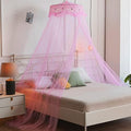 Mosquito Net Bed Canopy for Girls Pink Bed Curtains Tent Twin Queen Size