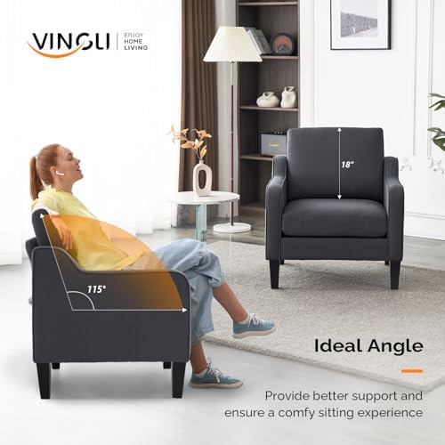 VINGLI Accent Chairs Set of 2, Modern Traditional Armchair for Living Room