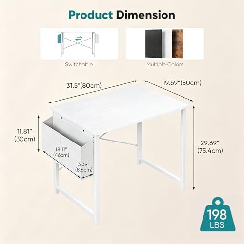 OLIXIS Small Computer Desk, 31 Inch Gaming Desks for Home Office