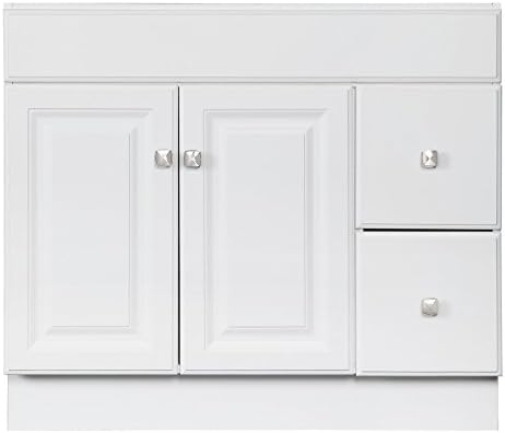Design House Wyndham Bathroom Vanity, 36", White | , Freestanding, Traditional, Wood, Bath, 597237