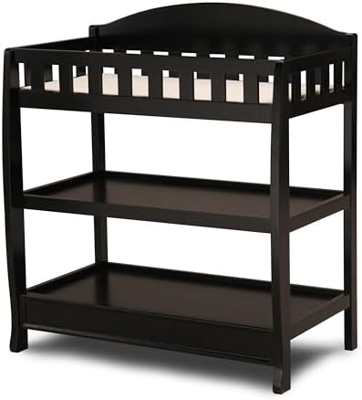 Delta Children Infant Changing Table with Pad, Ebony Black