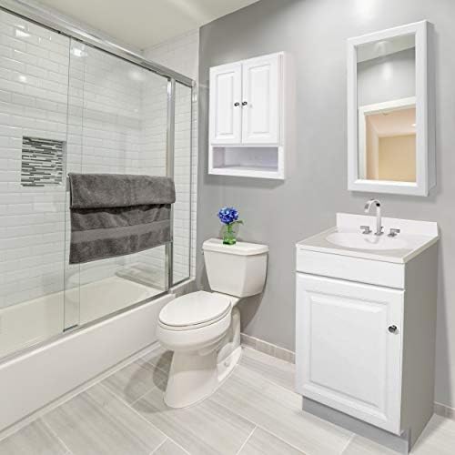 Design House 597112 Wyndham 18 Inch Unassembled 1-Door Bathroom Vanity without Top, White | , Freestanding, Traditional, Wood, Bath, 597112