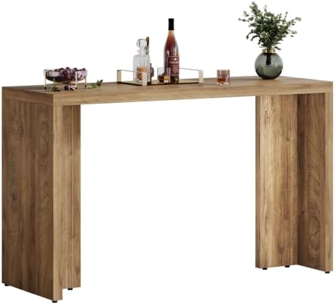 Tribesigns 55.12-Inch Long Bar Table, Modern Counter Height Pub Table