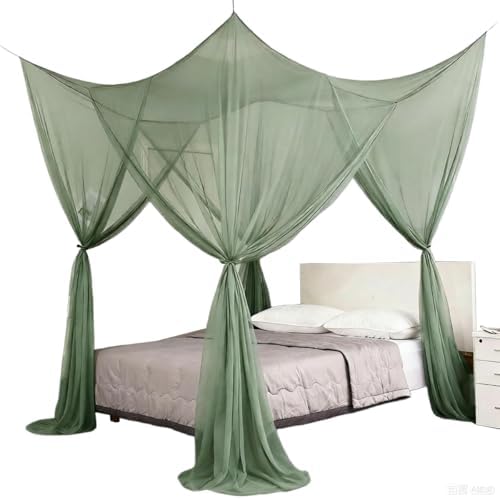 Mengersi Canopy Bed Curtains Mosquito Net for Bed Canopy, Mosquiteros para Elegant Bed Netting, Screen Mosquito Mesh for Camping Home Outdoor Travel