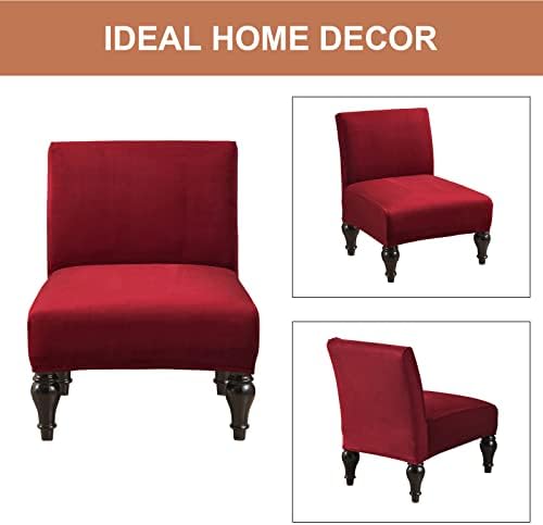 Eco-Ancheng Armless Chair Slipcover Removable Armless Accent Chairs Covers Washable Armless Slipper Chair Slipcover Printed Armless Chair Furniture Protector Covers for Living Dining Room Hotel