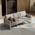 ZANDOR Aluminum Outdoor Patio Furniture-1 Pcs 3-Seat,Sliver