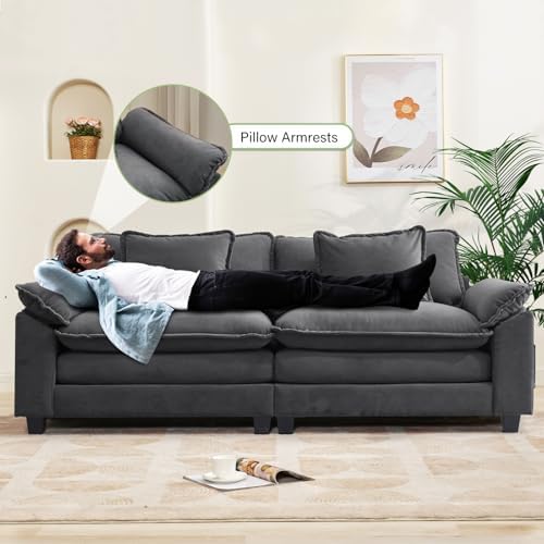 Oprisen 86" Modular Sectional Sofa, Comfy Loveseat Deep Cloud Couch