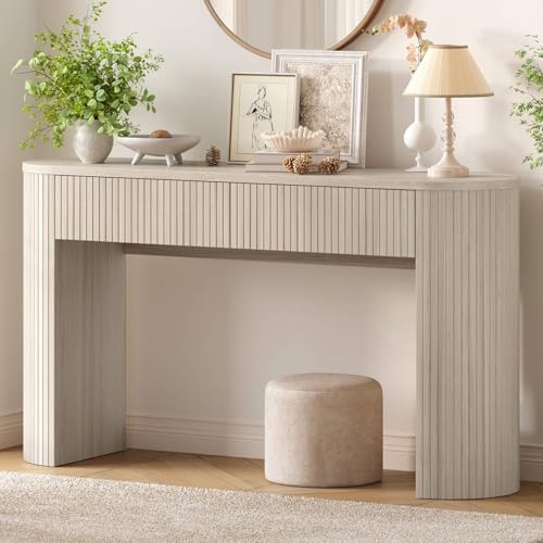 ONBRILL 55 Inch Console Table with 2 Drawers, Entryway Tables with Storage