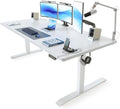 FEZIBO Standing Desk 63 × 37 Inch Electric Height Adjustable, White