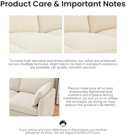 Iroomy Modular Sectional Couch for Living Room, Modern 6 Seater Convertible U Shaped Sofa with Ottoman, Spring Cushion Seating, Beige