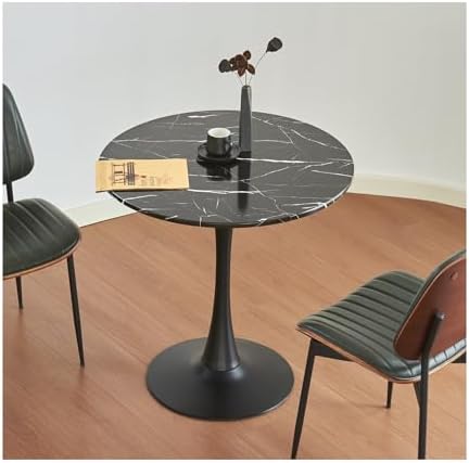Round Dining Tulip Table 24" (Faux Marble Black)