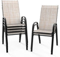 VINGLI Patio Chairs Set of 6, Yellow