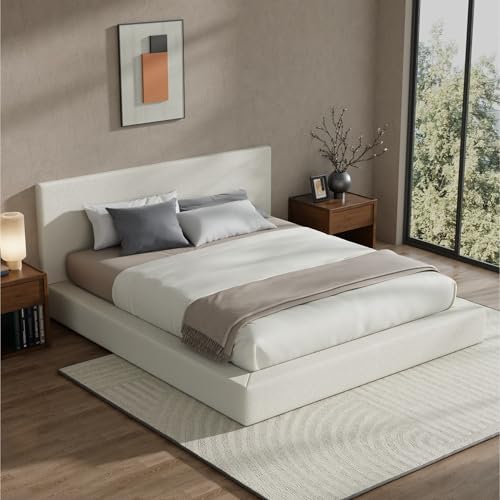 RECCI AirFrame King Size Upholstered Bed Frame with Plush Padded Headboard