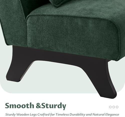 Armless Accent Chair Comfy Upholstered Modern Living Room Side Chair