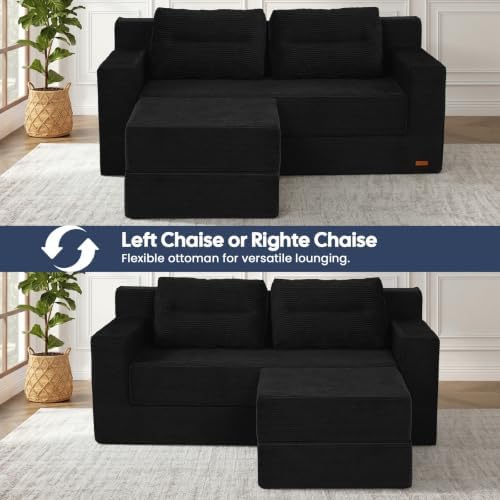 COMAX Futon Sofa Bed, Convertible Sofa Bed, Folding Boneless Couches
