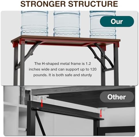 TEMI Small Computer Desk Folding Table - 35.8" Foldable Office Desk, No Assembly, Perfect for Small Spaces in Bedroom, Dorm, or Apartment, Portable Mini Desk or Study Table with Compact Design, Walnut