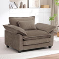 Oversized Accent Chair,44" Chenille Living Room Chairs,Modern Upholstered Armchair Cloud Sofa Chair with Extra Thick,Comfy Reading Chair Side Chair for Living Room Bedroom Apartment Brown