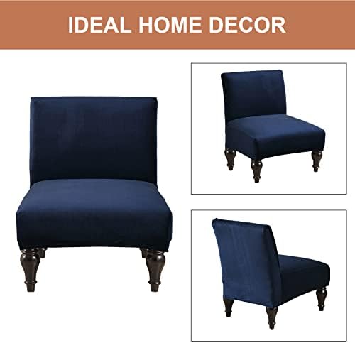 Eco-Ancheng Armless Chair Slipcover - Removable, Washable, Printed Accent Chairs for Living & Dining Room