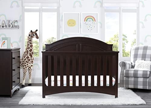 Delta Children Perry 6-in-1 Convertible Crib - Greenguard Gold Certified, Walnut Espresso