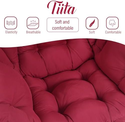 Tiita Lazy Chair for Adults, Comfy Reading Accent Chair, Red Single