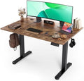 Claiks Electric Height Adjustable Standing Desk, 40x24 Inch, Rustic Brown