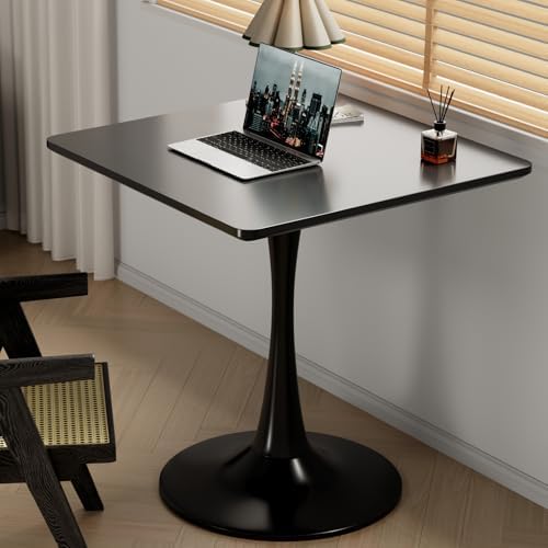 24 inch Black Small Dining Table for 2 or 4 person,24x24 Square Tulip Table