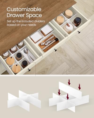 VASAGLE Buffet Cabinet, Coffee Bar with 3 Drawers, Adjustable Shelf