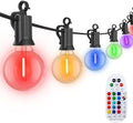 Brightown Outdoor String Lights 58 Feet G40 LED Patio Lights, RGB, Remote