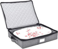 storageLAB Hard Shell Platter Storage Container | Felt Dividers | Gray