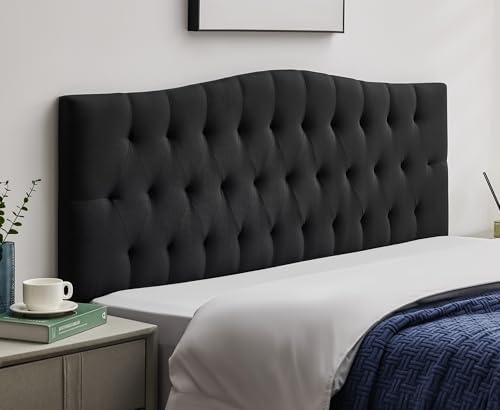 Tufted Upholstered Full Size Headboard Only, Adjustable 38-50 in