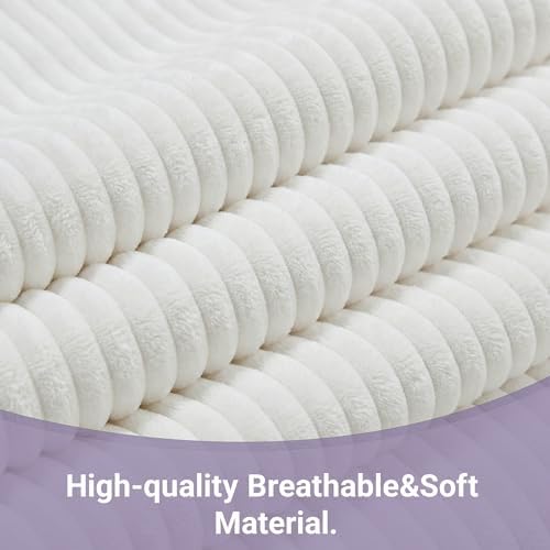 Seang King Size Upholstered Headboard, 24" Height Soft Breathable Corduroy Fabric Wall Mounted Headboards for Bedroom & Dorm, Modern Peel & Stick Bed Backboard, No Nails & No Assembly Required, Beige