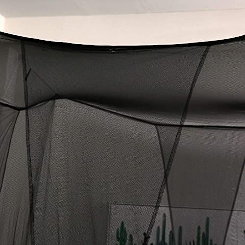 Mengersi 4 Corner Post Canopy Bed Curtains Mosquito Net Twin to Twin XL Size Bed,Netting Bed Curtains for Camping, Patio,Indoor Outdoor Net (80x40x80, Black)