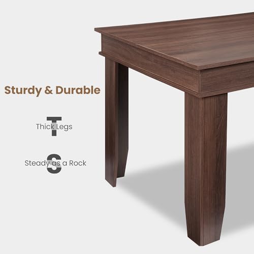 GarveeHome Farmhouse Dining Table for 6 People, 63" Long Kitchen Tables