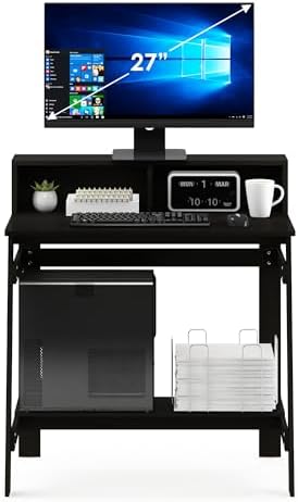 Furinno Simplistic 31-Inch Compact Computer Desk, Black Espresso