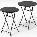 Folding Table 2 Pack, 32 Inch Foldable Cocktail Bar, High Top Round Folding Bar Tables No Assembly, Portable Bistro & Commercial Event Furniture for Wedding, Banquet, Party, Indoor Outdoor Use