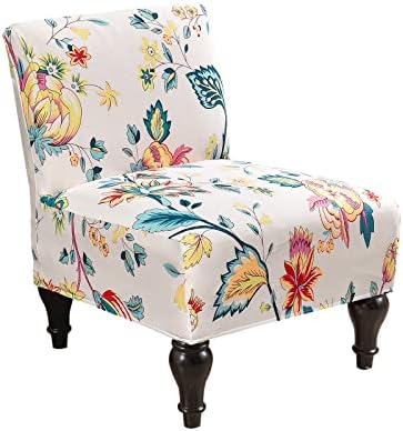 Eco-Ancheng Armless Chair Slipcover Removable Armless Accent Chairs Covers Washable Armless Slipper Chair Slipcover Printed Armless Chair Furniture Protector Covers for Living Dining Room Hotel