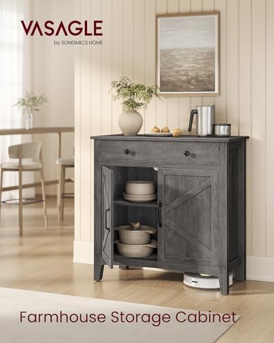 VASAGLE Buffet Cabinet, Coffee Bar with a Drawer, Adjustable Shelf