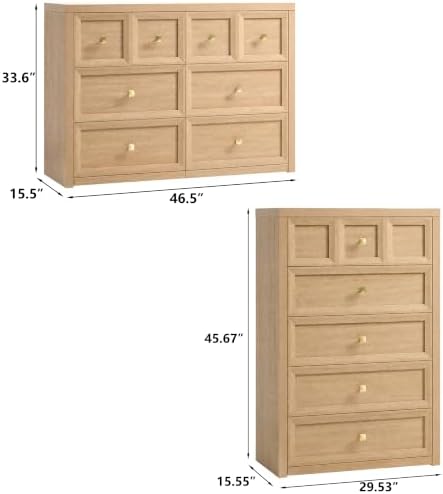Dresser and Nightstand Sets 4 Piece for Bedroom Set Furniture