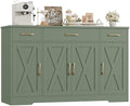 HOSTACK Kitchen Buffet Sideboard Storage Cabinet, Coffee Bar Cabinet, Green