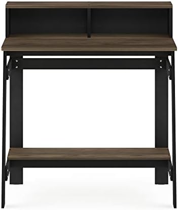 Furinno Simplistic A Frame Computer Desk, 17.9"D x 31.6"W x 35.5"H, Columbia Walnut