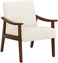 Yaheetech Accent Chairs, Mid-Century Corduroy Fabric Armchairs, Beige