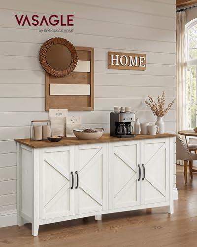 VASAGLE Buffet Cabinet, Coffee Bar, Adjustable Shelf