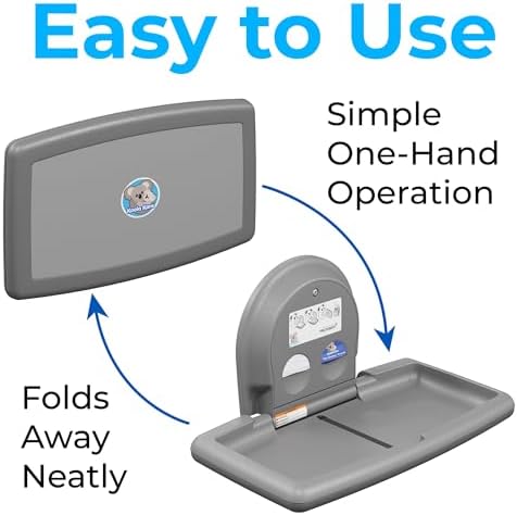 Koala Kare Surface-Mounted Horizontal Baby Changing Station, Model KB300-01 (Grey)